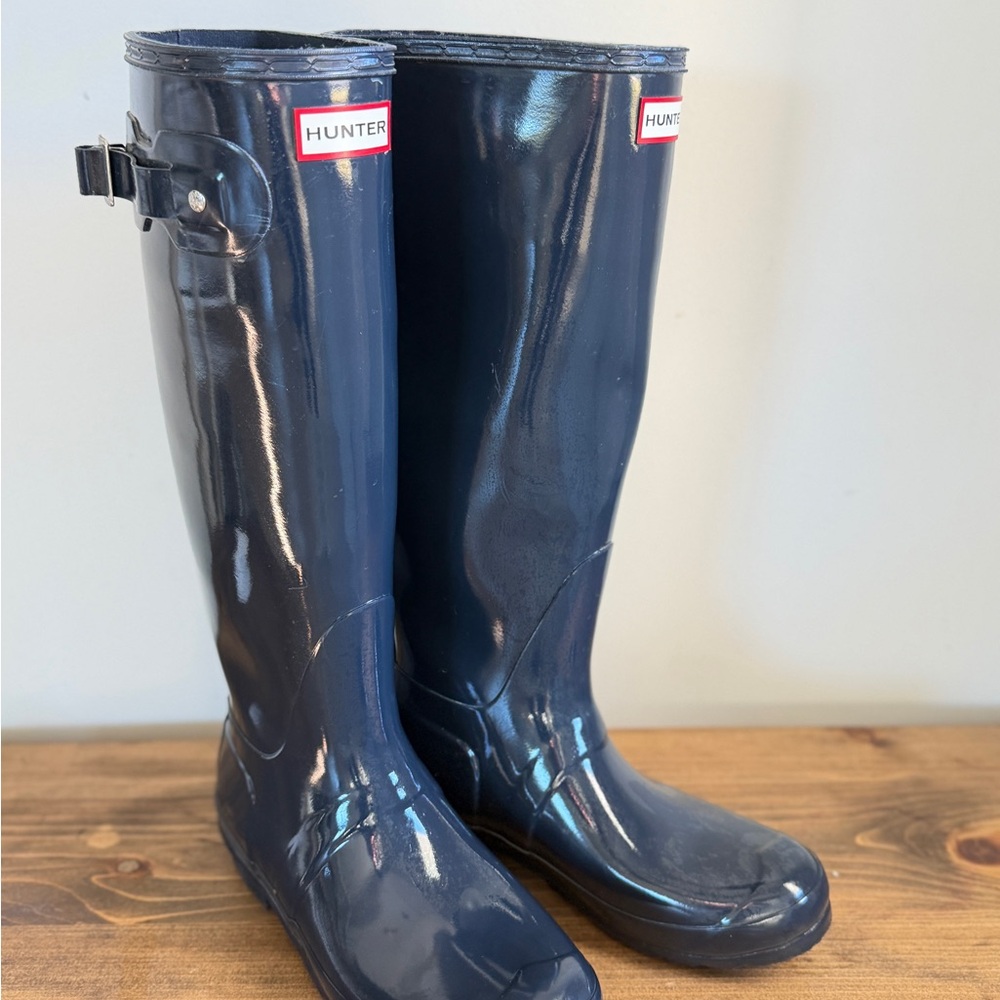 Hunter Dark Blue Tall Boots - Picture 6 of 6